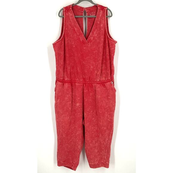 Livi Lane Bryant Pink Tie Die Sleeveless Jogger Jumpsuit Size 26/28 - Picture 10 of 10